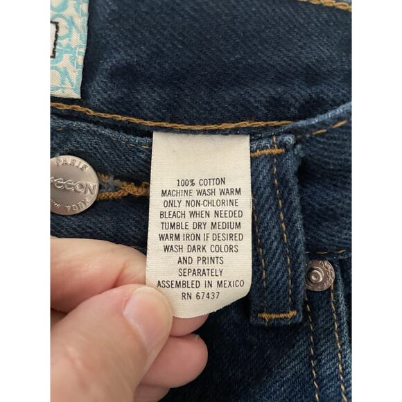 VTG Sasson Jeans Womens 8 High Waisted Mom Frayed Hem Boho Festival 70s - Picture 5 of 9